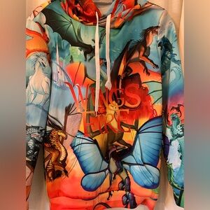Vibrant Wings of Fire hoodie, size small